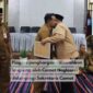 Camat Neglasari Iwan Mulyawan Memberikan Piagam Perhargaan Kepada Pegawai Purnabakti