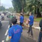 Minggu Ketiga, SMSI Tangsel Bagikan Seratus Paket Takjil untuk Ojol dan Pengguna Jalan Depan Balaikota Tangsel