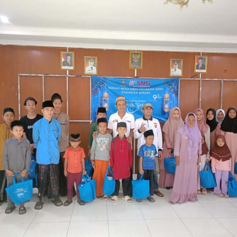 SMSI Kabupaten Serang Berbagi Kebahagiaan, Santuni Anak Yatim.