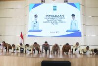 Tes Kesiapan Fisik, Wabup Najib Hamas Ajak Push Up Peserta Pelatihan Security