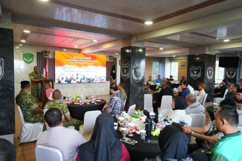 Korem 052/Wijayakrama Bangun Sinergi Lewat Pembinaan Jaring Mitra Karib