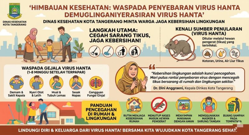 Virus Hanta Diwaspadai, Dinkes Kota Tangerang Minta Warga Jaga Kebersihan Lingkungan