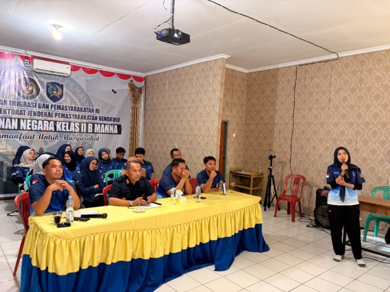 Peserta Magang Hub Kemenaker RI di Rutan Kelas IIB Manna Paparkan Hasil Pelaksanaan Program Magang Selama Enam Bulan