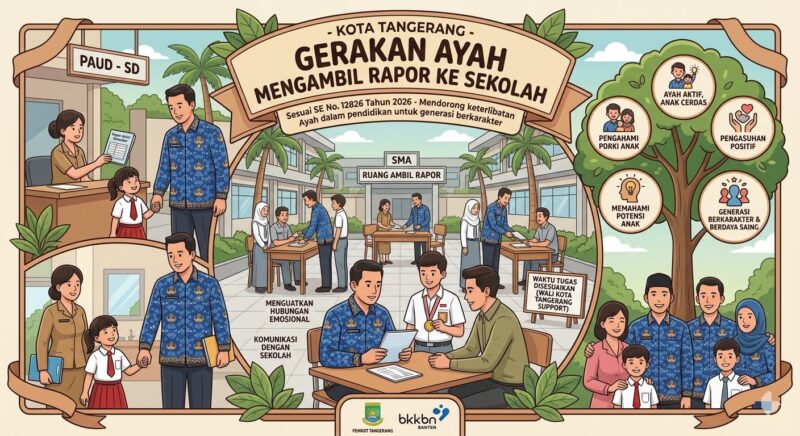 Lewat Gerakan Ayah Mengambil Rapor, Pemkot Tangerang Perkuat Peran Keluarga dalam Pendidikan
