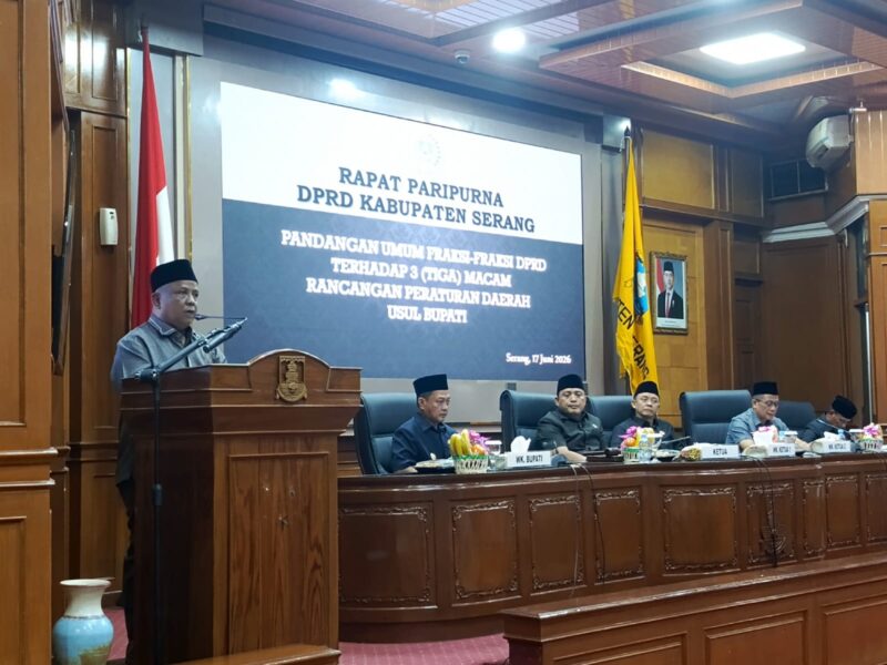 Fraksi DPRD Kabupaten Serang Setujui 3 Raperda Usul Bupati