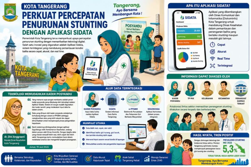Aplikasi Sidata, Sistem Terintegrasi Dinkes Kota Tangerang untuk Pantau Kondisi Balita Stunting Secara Real Time