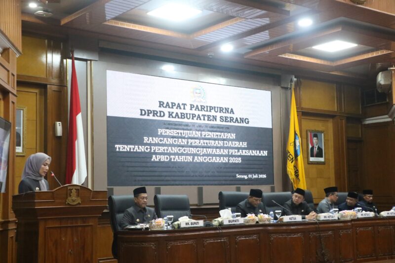 DPRD Kabupaten Serang Setujui Raperda Pertanggungjawaban Pelaksanaan APBD 2025 Menjadi Perda