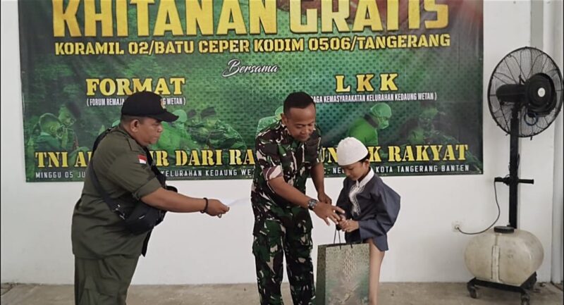 Koramil 02/Batuceper Gelar Bakti Sosial Khitanan Gratis, Wujud Kepedulian TNI untuk Masyarakat