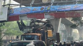 Truk Tabrak JPO Tendean, Ditlantas Polda Metro Jaya Berlakukan Rekayasa Lalin