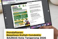 BAZNAS Kota Tangerang Kembali Buka Beasiswa Cendekia, Simak Syarat dan Jadwalnya