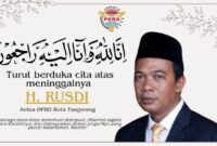 Rusdi Alam Wafat, JTR: Kepergiannya Kehilangan Besar Bagi Dunia Politik dan Pers Tangerang