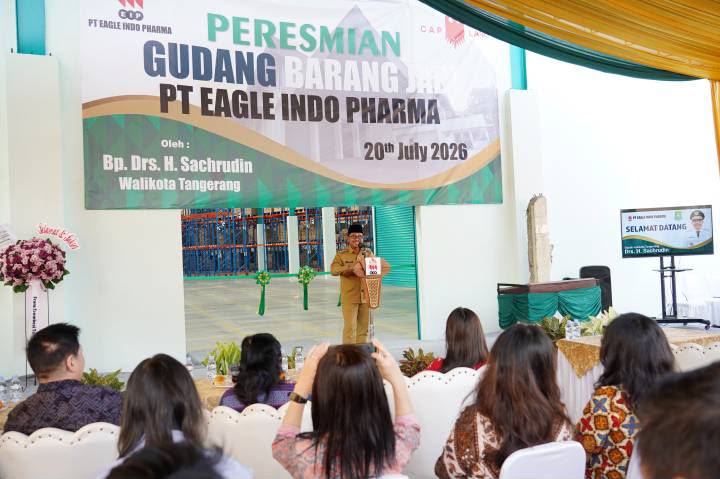 Resmikan Gudang PT Eagle Indo Pharma, Sachrudin Dorong Industri Berdampak bagi Masyarakat