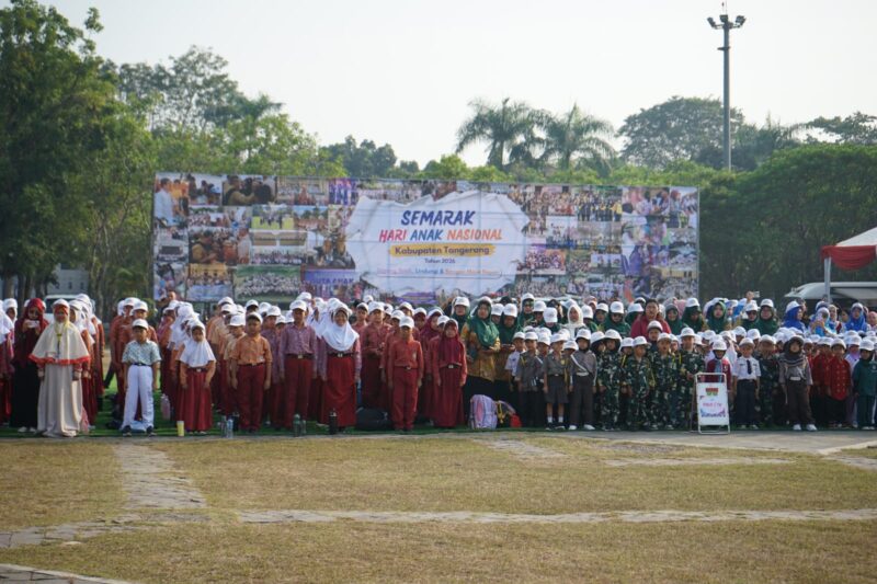 Peringati Hari Anak Nasional, Pemkab Tangerang Hadirkan Apel Akbar dan 10 Gelar Seru