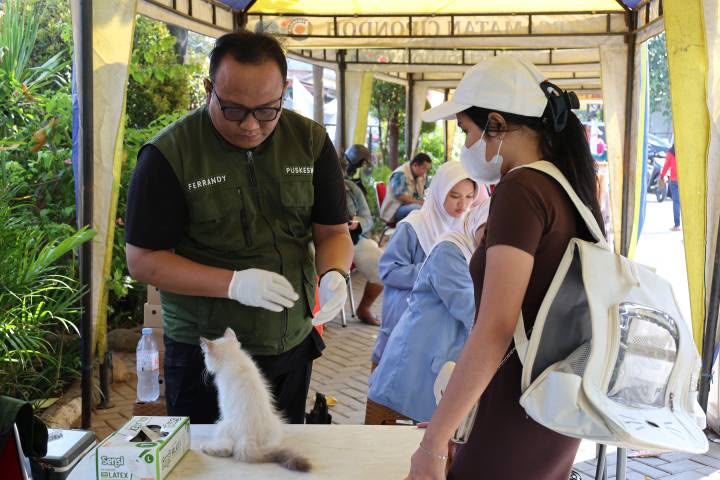 Sambut HUT RI ke-81, DKP Kota Tangerang Gelar Vaksinasi Rabies Gratis