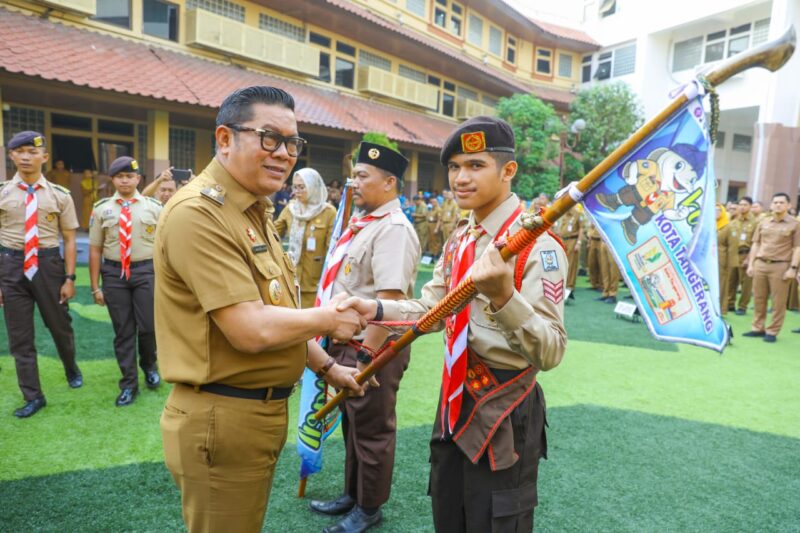 Waka Mabicab Gerakan Pramuka Kota Tangerang Lepas Kontingen Jamnas
