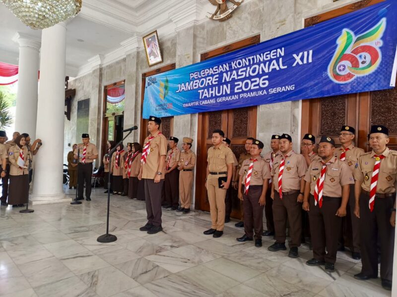 Lepas Peserta Jambore Nasional XII, Sekda Kabupaten Serang Minta Peserta Jaga Mental dan Fisik