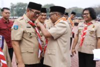 Terima Lencana Dharma Bakti, Maryono: Pramuka Terus Berkarya dan Peduli Sesama