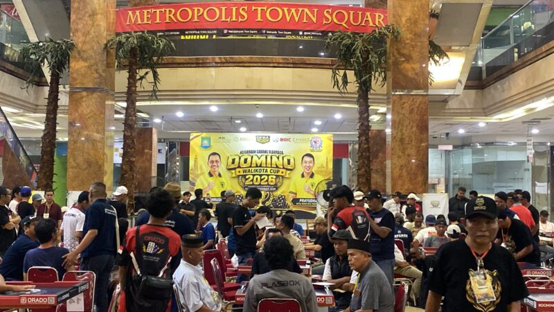 ORADO Kota Tangerang menggelar Domino Walikota Cup 2026 di Mal Metropolis, diikuti 122 tim untuk menjaring atlet menuju Pra-PON dan PON.